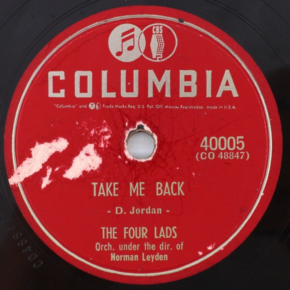 The Four Lads – Down By The River Side / Take Me Back - 1953 78 rpm Record 40005 - Picture 3 of 15
